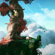 A creature in a tree in Yoku’s Island Express.